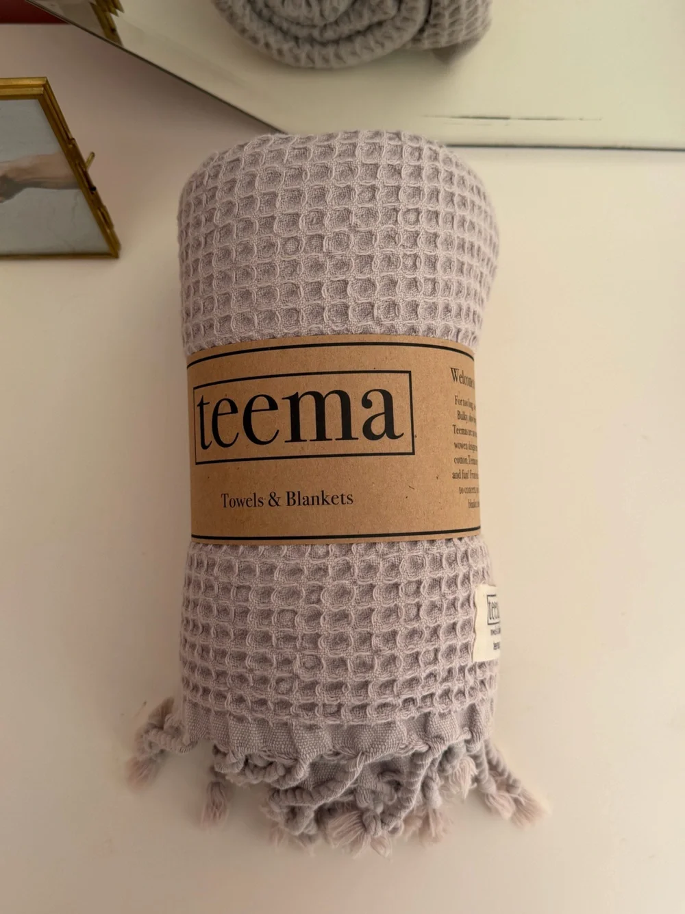 Light Grey Waffle Weave Towel